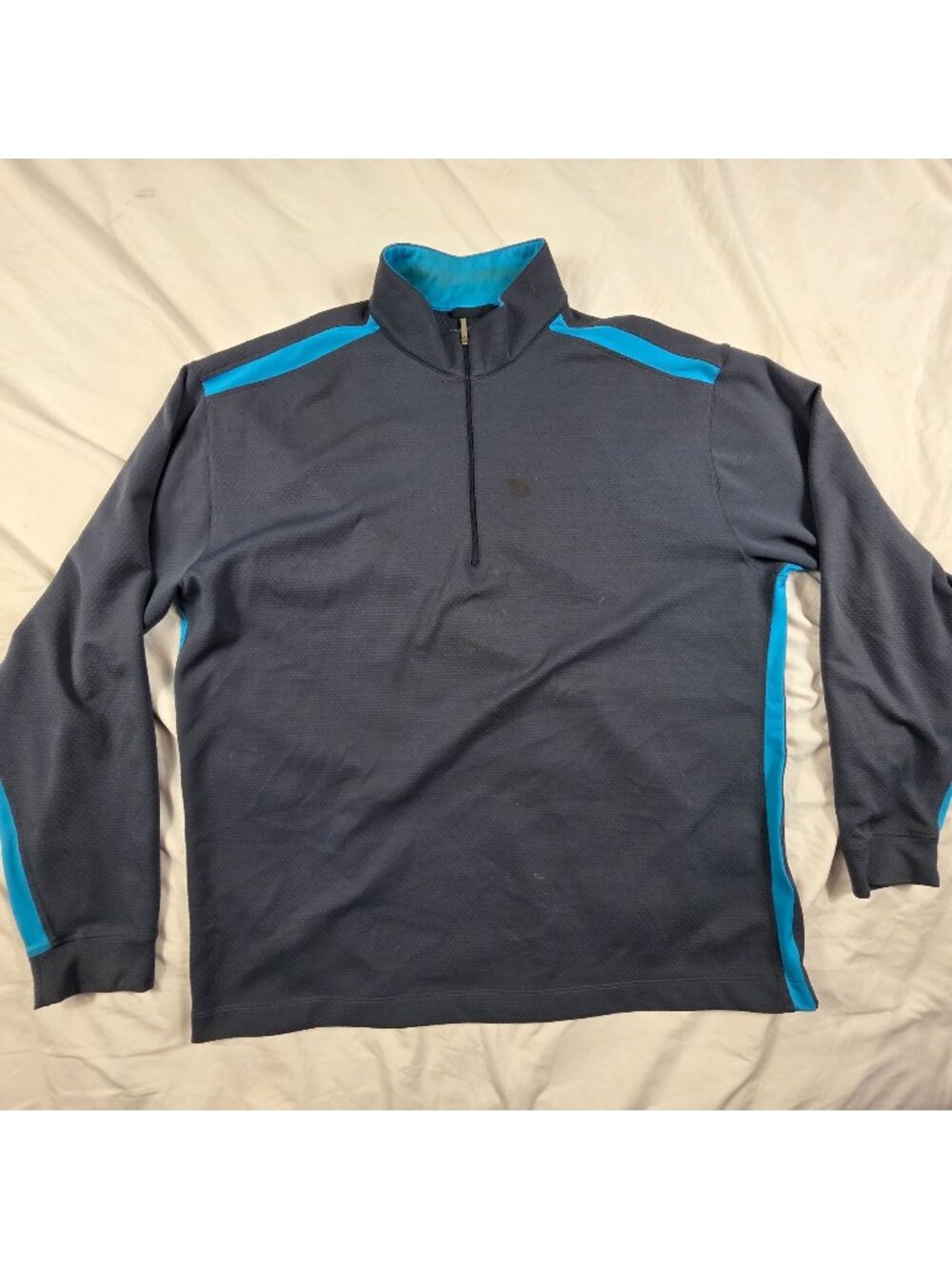 Nike Golf Dri-Fit Mens XL Gray Blue 1/4 Zip Pullover Sweatshirt Athletic Shirt
